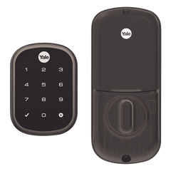 Cerradura ASSURE YRD256/ Color Bronce/ Teclado /Apertura por Smartphone Opcional/Para puertas Izq o Derecha de 35 a 57 mm de espesor