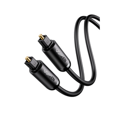 Cable Óptico Toslink (S/PDIF) de Alta Calidad para Audio Digital / 3 Metros (9.84 Pies) / Tapa de Protección / Dolby 7.1 Canales / Diseño Durable / Plug & Play / Color Negro