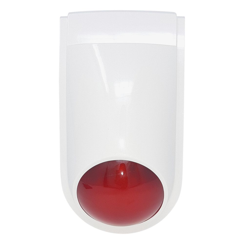 Sirena Estrobo SFIRE SF-06R / 110 dB / 12 VCC / Estrobo Rojo Integrado / Uso Interior y Exterior