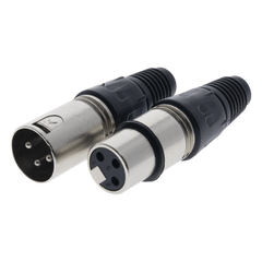 Kit Conector XLR Hembra + XLR Macho | Ideal para Conexiones de Micrófonos, Mezcladoras | Equipo de Audio Profesional
