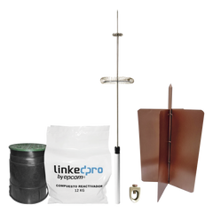Kit pararrayo LinkedPro básico. Ideal para la protección de mástiles y postes.
