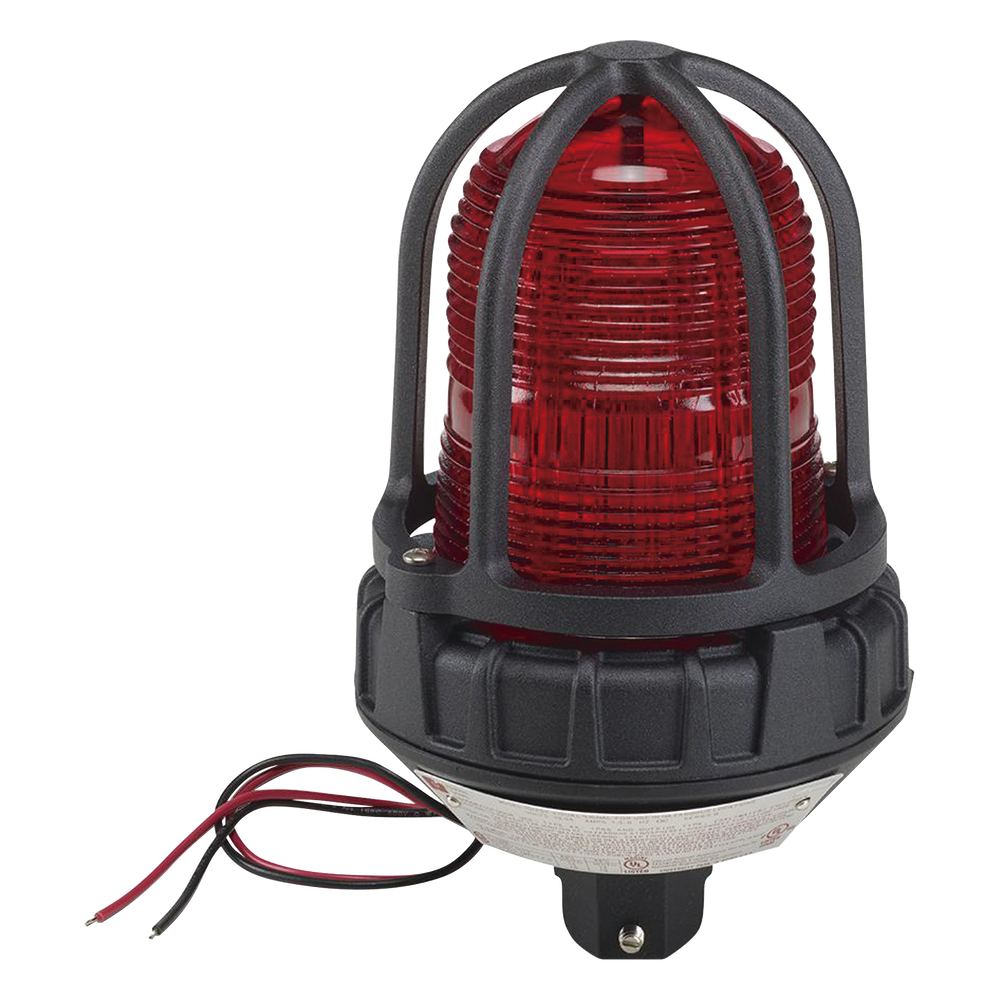 Luz estroboscópica para ubicaciónes peligrosas,  montaje tipo tubo, 12-24 VCD, color Rojo