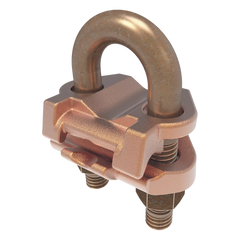 Conector Mecánico para Cable Calibre 4 a 2/0 AWG / Paralelo o 90° a Tubo de 3/8" o Varilla de 5/8" - 3/4".