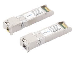 Transceptores Ópticos Bidireccionales SFP+ (Mini-Gbic) / Monomodo 1490 & 1550 nm / 10 Gbps / 10GBASE-BX / Conector LC/UPC Simplex / DDM / Hasta 100 km / 2 Piezas