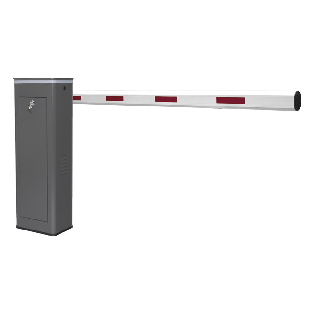 Kit de Barrera Vehicular Derecha y Brazo de 3 Metros / Finales de Carrera Ajustables por Programación / Movimiento Fluido / Diseño Elegante Color Gris / Con Corona Led Semaforizada