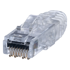 Plug RJ45 Cat6 de 3 Piezas, Para Cable UTP de Calibre 23-24 AWG, Chapado en Oro de 50 micras, Paquete de 100 Piezas