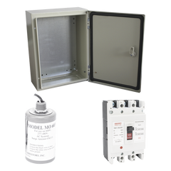 Kit de Centro de Carga Trifasico Para Corriente Alterna, Breaker de hasta 690 Vc de 100 A con Supresor de Descargas Atmosféricas.