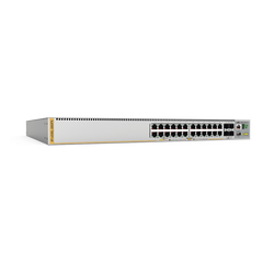 Switch Inteligente Empresarial para Distribución,  PoE+, Stackable, Capa 3, 24 puertos Gbps + 4 puertos SFP+ 10 G, 740 W, Doble fuente PSU, Serie x530L