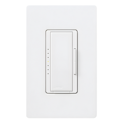 Atenuador de pared Maestro C·L para focos LED y CFL regulables, 150 W LED/CFL o 600 W incandescente/halógeno, unipolar, 3 vías o multilocalización, color Snow