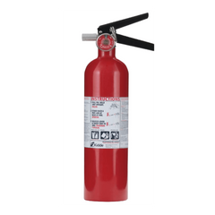 Extintor recargable de polvo químico seco multipropósito para fuegos clase A, B y C, 2.6 lb, con soporte de pared, paquete de 6
