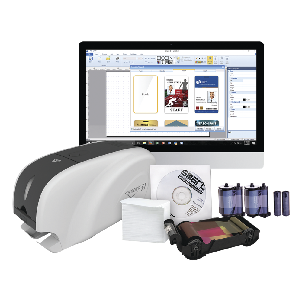 Kit Impresora tarjetas PVC /Doble Cara /incluye: 2 x Ribbon, 100 Tarjetas PVC, Software, Kit Limpieza