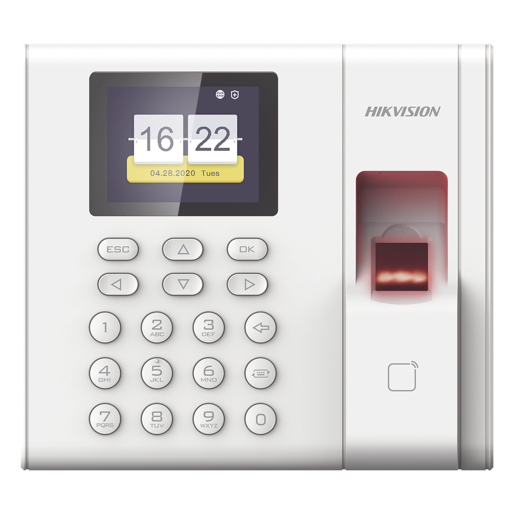 Checador de Huella con Batería de Respaldo / 1,000 Huellas / 100,000 Eventos / LCD 2.4 Pulgadas / TCP-IP / USB / Lector EM 125 kHz / iVMS-4200
