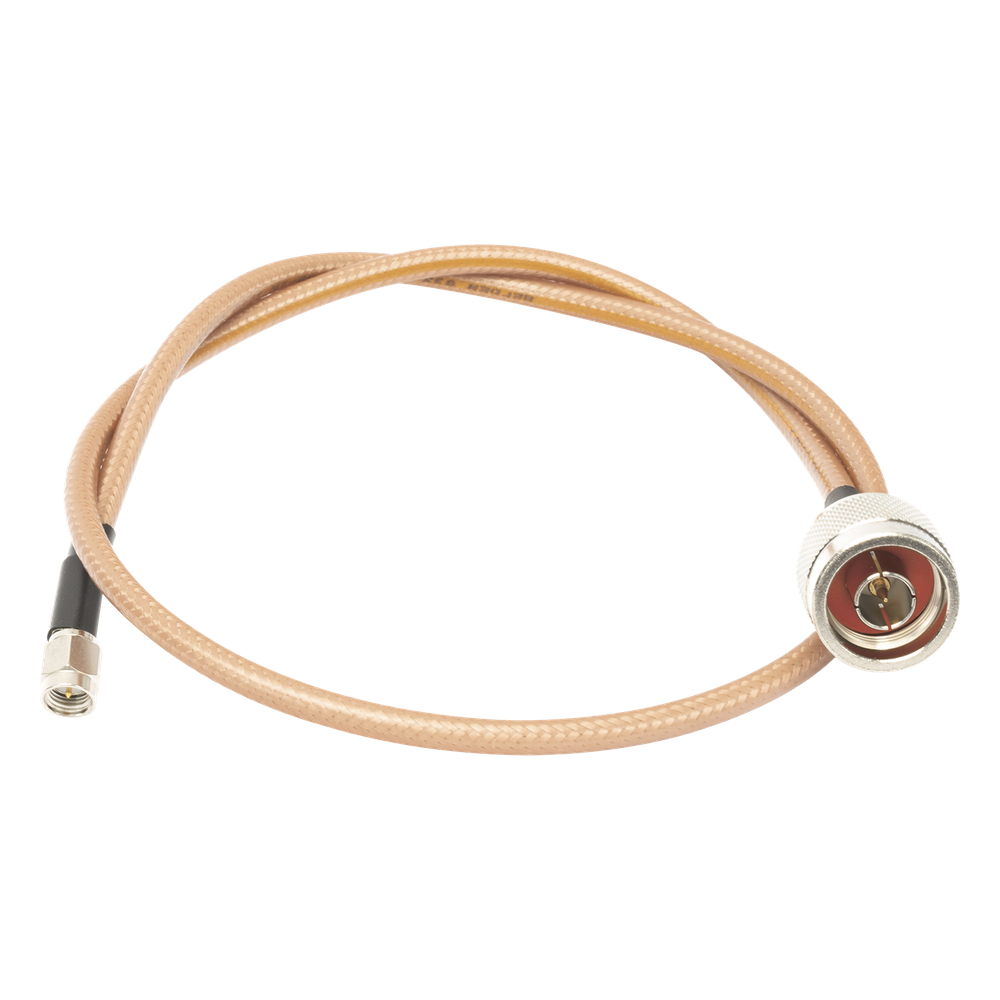 Jumper con Cable LP142 de 60 cm (23.62 Pulgadas), con Conectores N Macho a SMA Macho (Hasta 8 GHz).