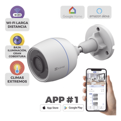 Bala WiFi / 2  Megapixel / Detección humana / Micrófono Integrado / Micro SD / Excelente Vision Nocturna / Exterior