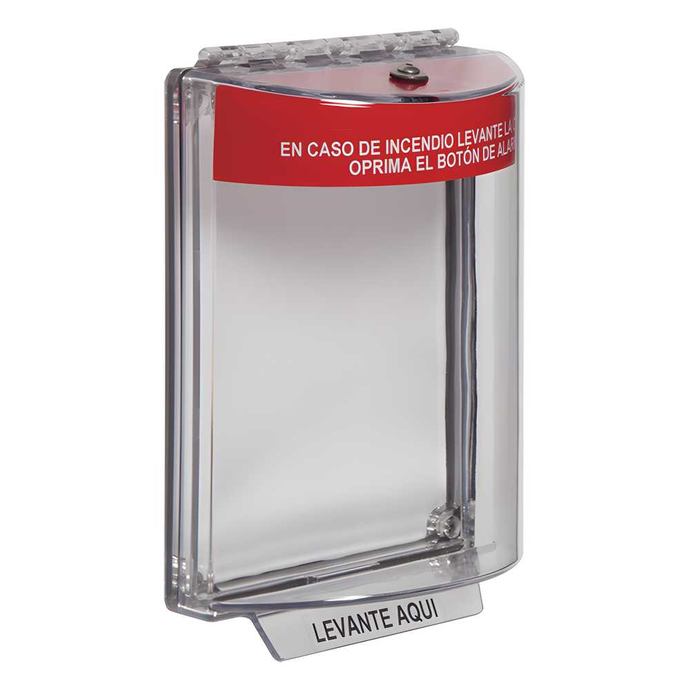 Cubierta Transparente Serie Universal Stopper®, Texto De Incendio En Español