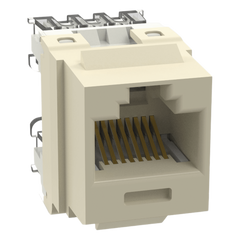 Conector Jack Estilo 110 (de Impacto), Tipo Keystone, Categoría 6, de 8 Posiciones y 8 Cables, Color Marfil