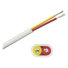 Rollo de cable plano grado marino calibre 16, de 2 conductores (rojo y amarillo) de 100 pies (30.48 m).