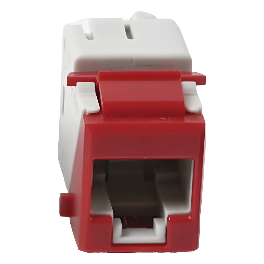 Jack Ultramax Cat6a, Utp, Tipo Keystone, Color Rojo, Punch Down