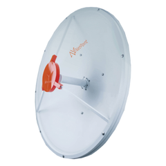 Antena de parabola profunda, blindada, con supresión al ruido de 3 ft, 4.5-5.5 GHz, Ganancia 34 dBi con SLANT de 45 ° y 90 °, ideal para hasta 60 km, Conectores N-hembra, montaje.