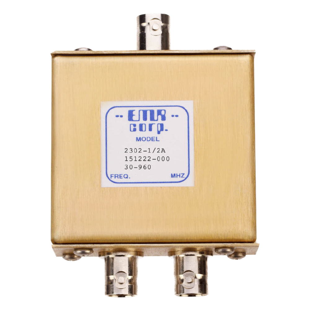 Divisor de Potencia EMR de 2 Vías, 30-960 MHz, 0.5 Watt, Conectores BNC Hembra.