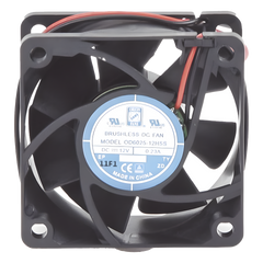 Ventilador Anticondensante Axial Cuadrado, 60x60x25 mm, 12 Vcc, 4390 RPM, 1.8 W, 0.15 A, Flujo de Aire de 25.0 CFM, Unión Sellada.