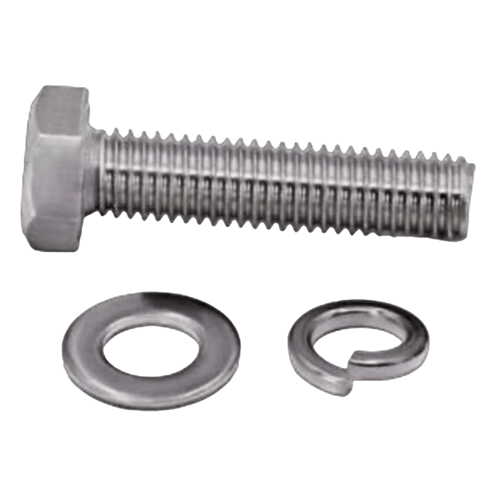 Tornillo M8 x 1.25 mm con arandela plana y arandela elástica para baterías de 12 V de 90-250 Ah