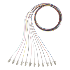 Kit de 12 Pigtails con Conector LC, Multimodo 50/125 OM4, 900um, de 1 Metro (3.28 Pies)