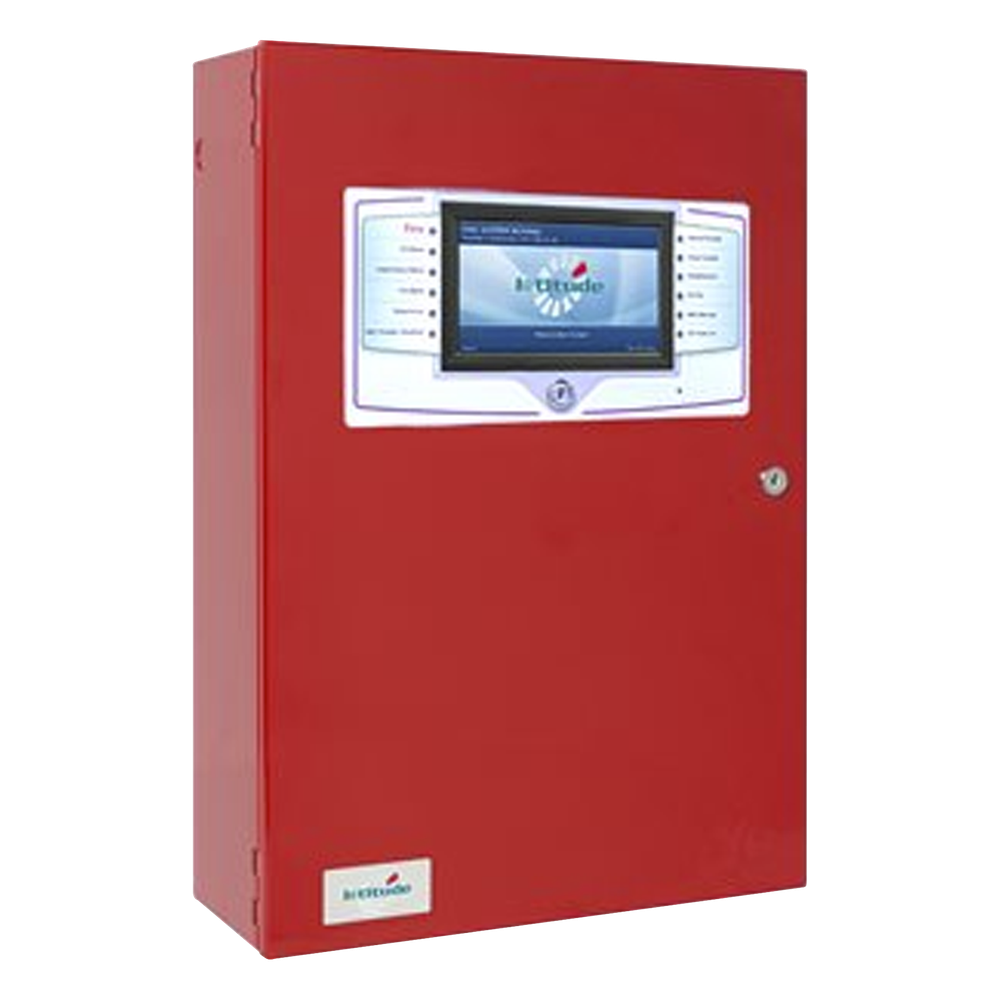 Panel De Detección Incendio Modular Direccionable, C/2 lazos SLC, Expandible hasta 8 Lazos SLC,  En Inglés, Fuente 10.25A a 115V Voltaje Automático, Color Rojo, Serie FireNET L@titude (0101-01420)