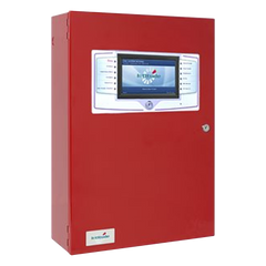 Panel De Detección Incendio Modular Direccionable, C/2 lazos SLC, Expandible hasta 8 Lazos SLC,  En Inglés, Fuente 10.25A a 115V Voltaje Automático, Color Rojo, Serie FireNET L@titude (0101-01420)