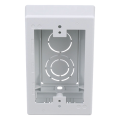 Caja de Pared Superficial, Uso Universal con Placas de Pared, con Cinta Adhesiva, Color Blanco