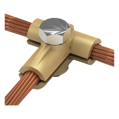 Conector tipo T de latón para diametro 50-70 mm2 cable (1/0-2/0 AWG)