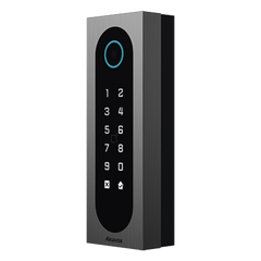 Control de Acceso Slim Akuvox A08S / Aluminio y Vidrio Templado / IP65 & IK09 / Capacidad para 20,000 Tarjetas / Métodos de Acceso Multi (QR, Bluetooth, PIN, RFID) / Soporta Wiegand / 1 Salida de Relay