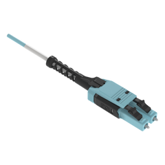 Jumper de Fibra Óptica Multimodo 50/125 OM4, LC-LC Uniboot Duplex, OFNP (Plenum), Color Aqua, 25 Metros (82.02 Pies)