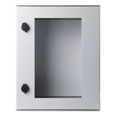Gabinete de Poliéster IP65 Puerta Transparente, Uso en Intemperie (400 x 500 x 200 mm) con Placa Trasera Interior de Plástico (Incluye Chapa y Llave).