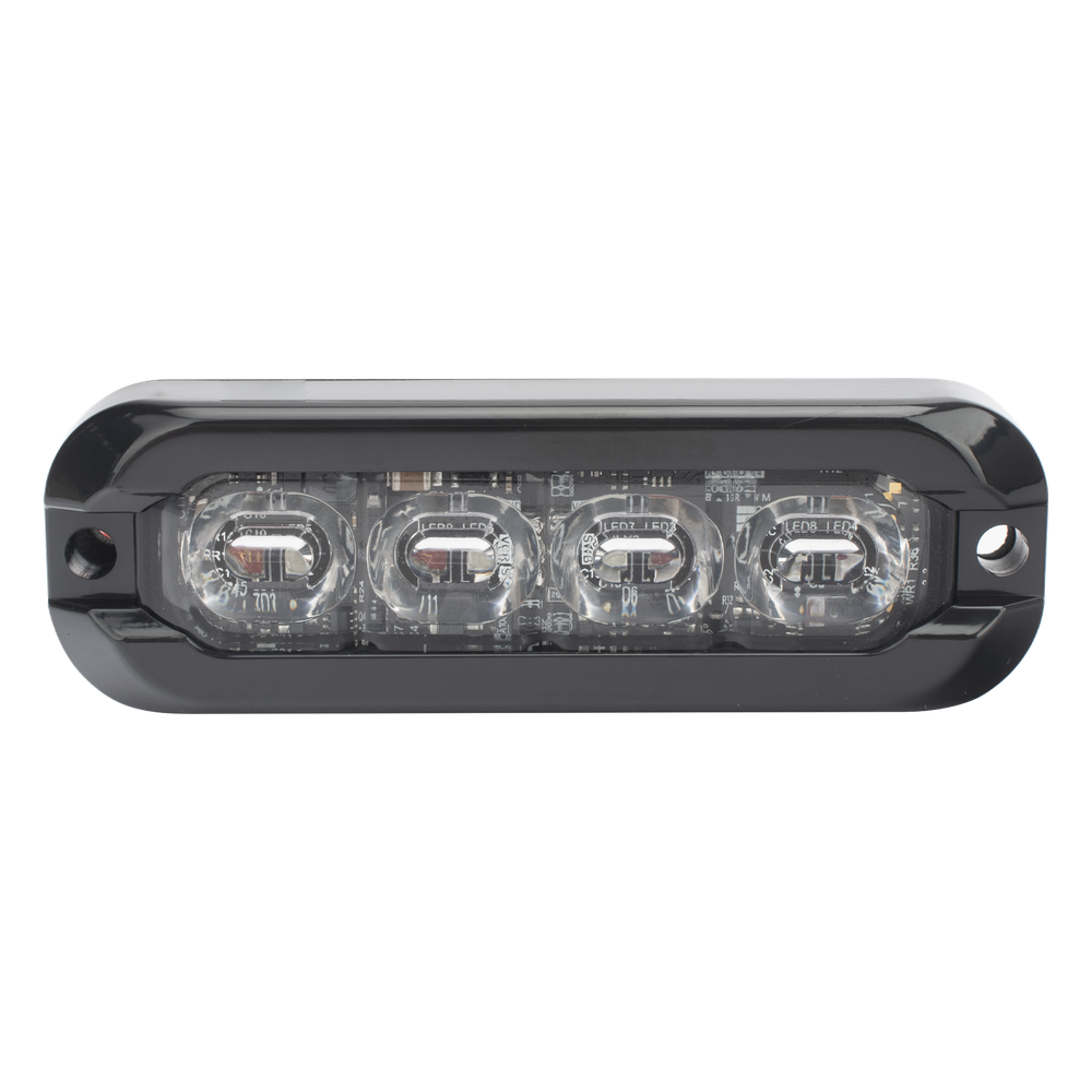 Luz Auxiliar Flexible de 8 LED, Rojo/Azul, Lente Transparente