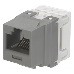 Conector Jack Estilo 110 (de Impacto), Tipo Keystone, Categoría 6, de 8 Posiciones y 8 Cables, Color Gris
