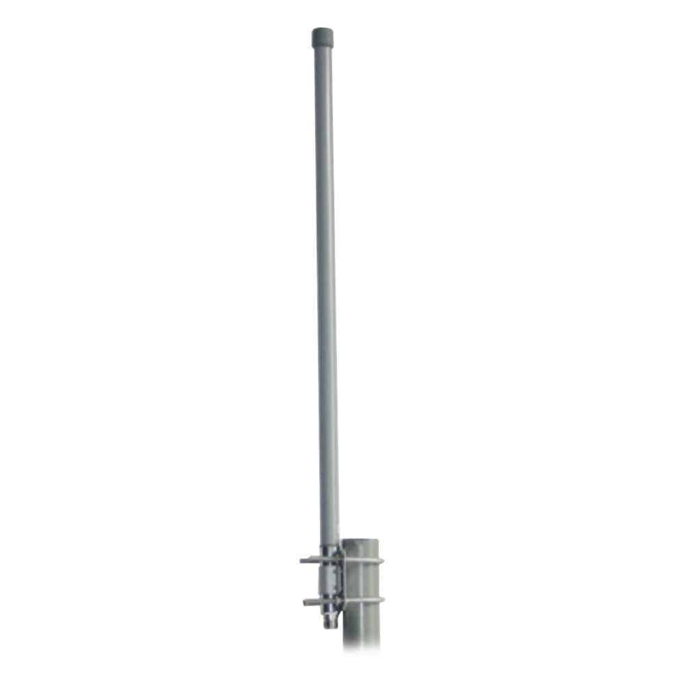 Antena omnidireccional de 2.4 GHz, Cobertura a 360º, Cobertura amplia y flexible , Ganancia 15 dBi, dimensiones 3.8 x 1.5 mts , conector N-Hembra, con montaje incluido