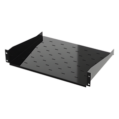 Charola para Soportar Equipos en Rack de 19, Profundidad de 34 cm, Color Negro, 1U