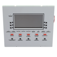 Anunciador remoto LCD retroiluminado en español con 160 caracteres visibles, teclado de goma y puerto RDP para panel NFS2-3030-SP y NCA-2