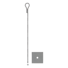 Ancla para Retenida para Muro con Ojo de Llave Galvanizado electrolítico.