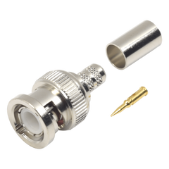 Conector BNC Macho de Anillo para cables RG-8/X, LMR-240, 9258.