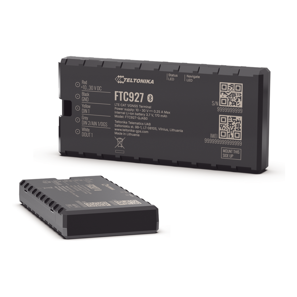 Rastreador GPS Vehicular 4G LTE Cat 1 / Precisión GNSS Mejorada / Dead Reckoning / Bluetooth® 5.4 LE / Detección de Jammer y Bloqueo Remoto / Compatibilidad con Beacons y Eye Sensor / Batería de Respaldo 170 mAh
