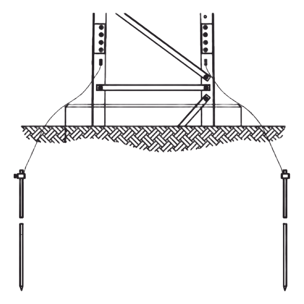 Sistema de Aterrizaje en 3 Piernas para Torre SUPER TITAN. Para Sec. 13 a 21.