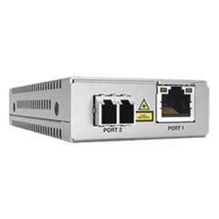 Convertidor de medios Gigabit Ethernet a fibra óptica, conector LC, multimodo (MMF), distancia de 220 hasta 500 m, con fuente de alimentación multi-región