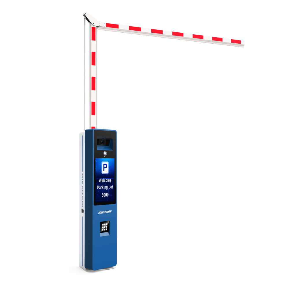 Barrera Vehicular IZQUIERDA Todo en Uno / Brazo Articulado Incluido de 4 mts / Cámara ANPR Integrada / Boton de Ayuda / Pantalla LCD / Apertura en 4 segundos