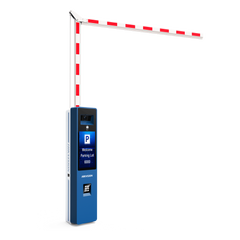 Barrera Vehicular IZQUIERDA Todo en Uno / Brazo Articulado Incluido de 4 mts / Cámara ANPR Integrada / Boton de Ayuda / Pantalla LCD / Apertura en 4 segundos
