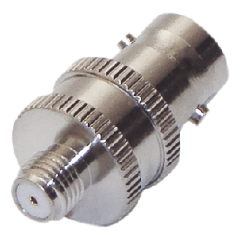 Adaptador en Línea de Conector BNC Hembra a SMA Hembra Corto / Celulares Motorola, Níquel/ Oro/ Teflón.