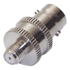 Adaptador en Línea de Conector BNC Hembra a SMA Hembra Corto / Celulares Motorola, Níquel/ Oro/ Teflón.