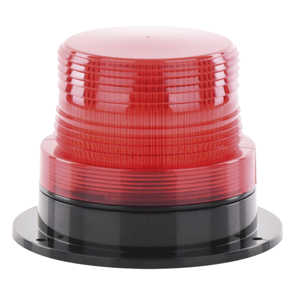 Burbuja Brillante de Larga Vida Útil, con 8 LEDs Color Rojo, Domo Rojo, 110 Vca