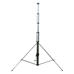 Mástil Telescópico Retraible Manual de 9 metros con Accesorios. Incluye Tripie.